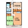 クレスト篠木 2LDKの間取り