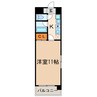 レージュAsano 1Kの間取り