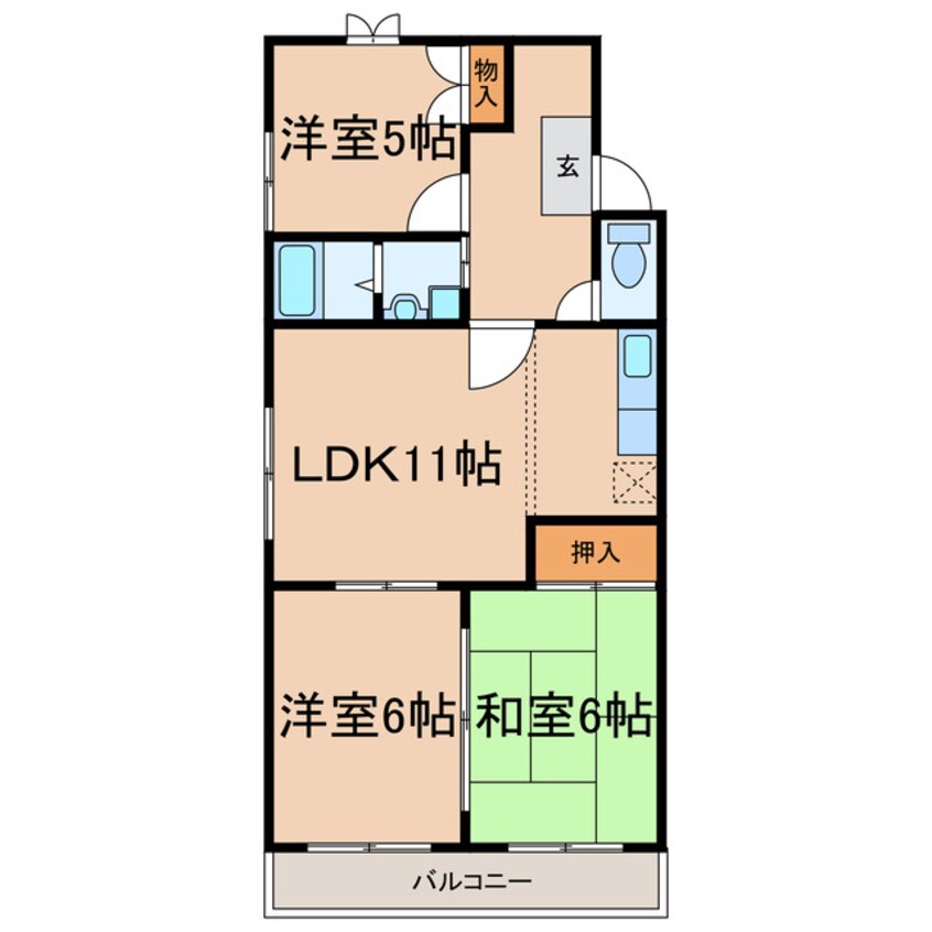 間取図 サンライズ白山