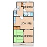 サンライズ白山 3LDKの間取り