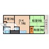 レジデンス丸新 3DKの間取り