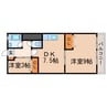 レジデンス丸新 2DKの間取り