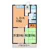 タウニーロイヤル 2LDKの間取り