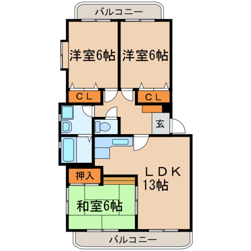 間取図 グランドール小野