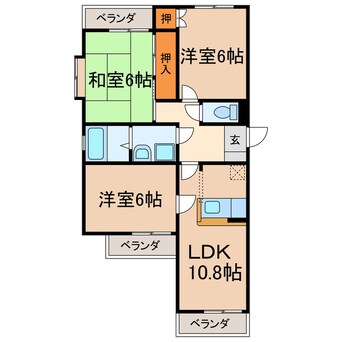 間取図 ボゥリーブ庄内