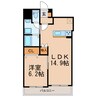 ガウディ割塚 1LDKの間取り