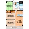 グレイス（新開町） 3LDKの間取り