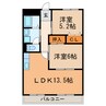ルミエール松河戸 2LDKの間取り