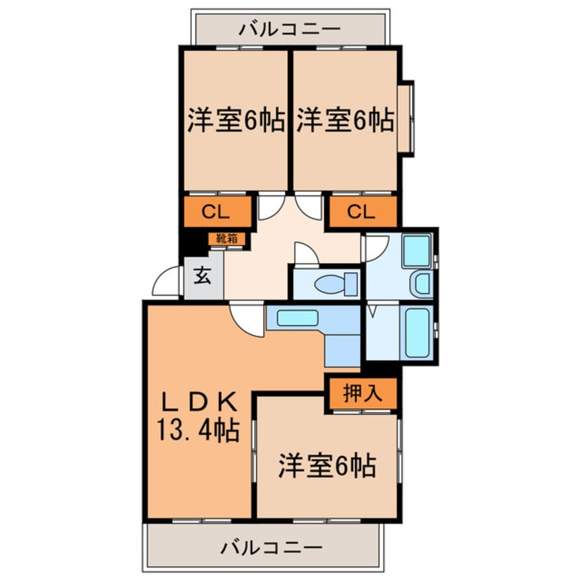間取図 クレール林島