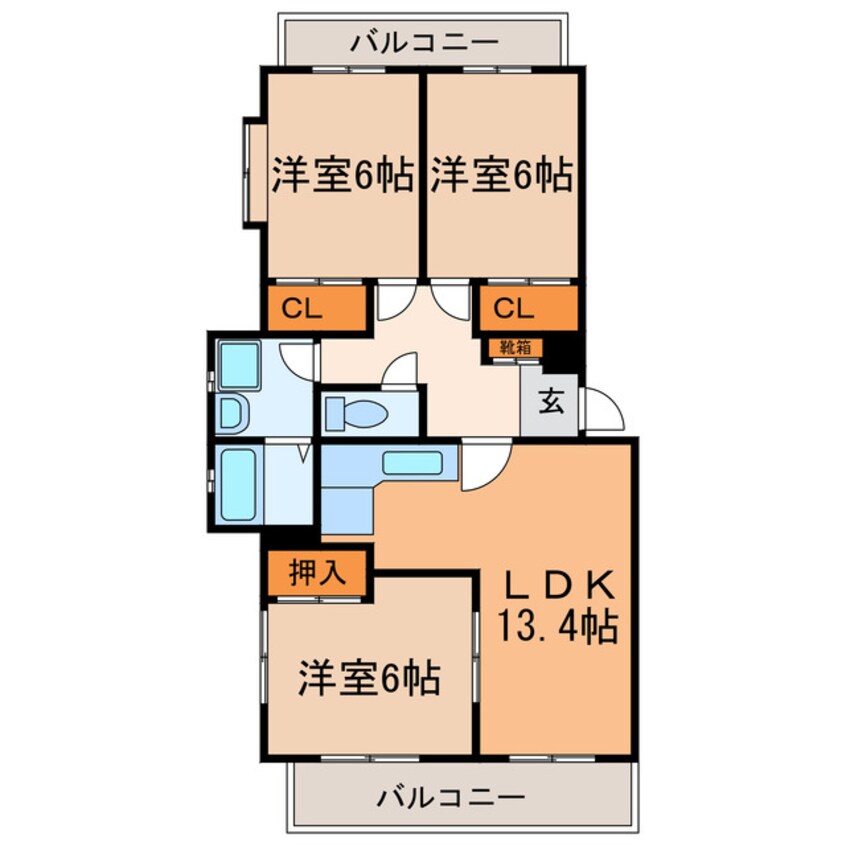 間取図 クレール林島