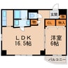 コンフォールエムズ 1LDKの間取り