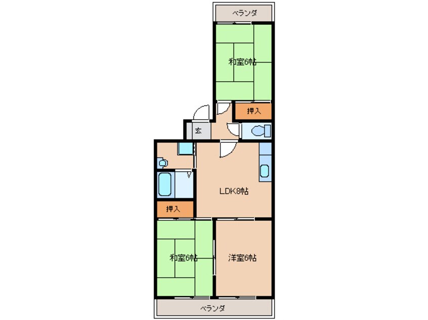 間取図 ティピカルハイムカチガワ