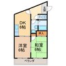 シャトー黒鉾 2DKの間取り
