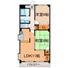 センタースクエア春日井 2LDKの間取り