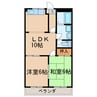 ハーベスト大和通 2LDKの間取り