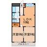 ハーベスト大和通 2LDKの間取り