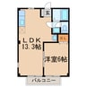 サンビレッジ（上ノ町） 1LDKの間取り