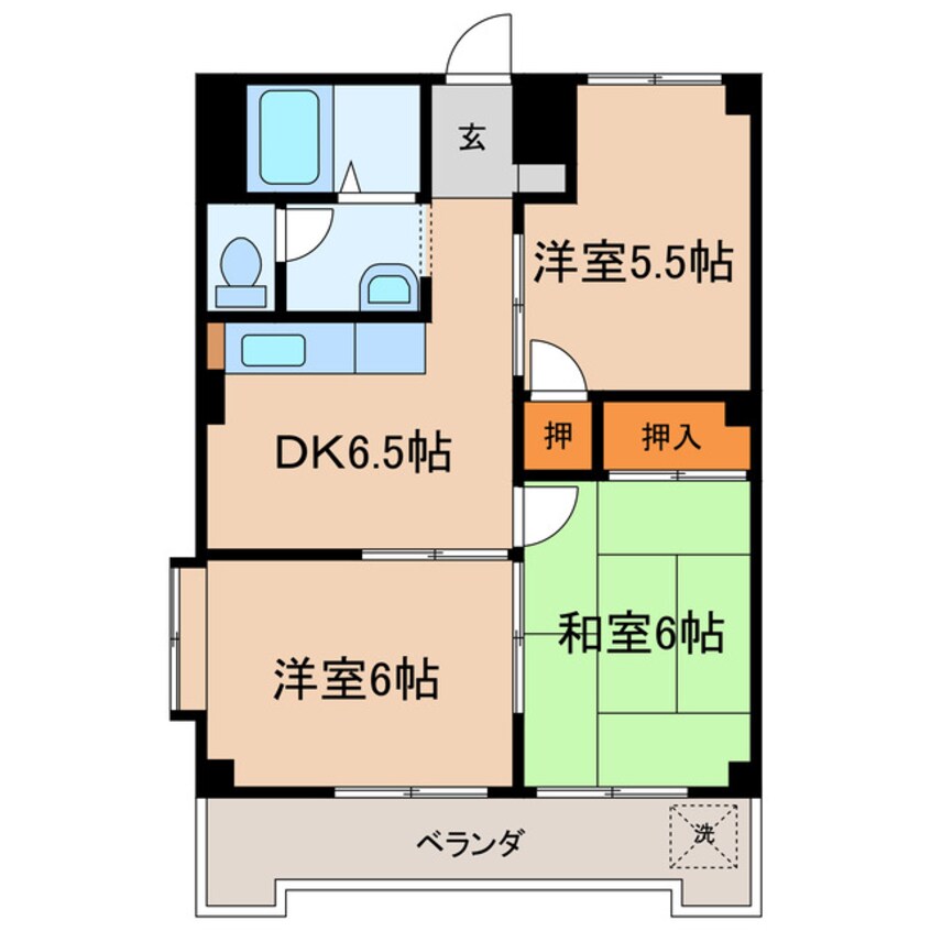 間取図 クラウンハイツ