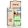 プリミエール鳥居松 2LDKの間取り