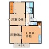 ファミール岩成 2LDKの間取り