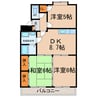 エクセル寄京 3DKの間取り