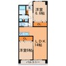 ウィンザーK＆Y（稲口町） 2LDKの間取り