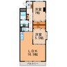 ウィンザーK＆Y（稲口町） 2LDKの間取り