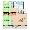 プリミエール林島 2LDKの間取り