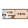 大森荘 1Kの間取り