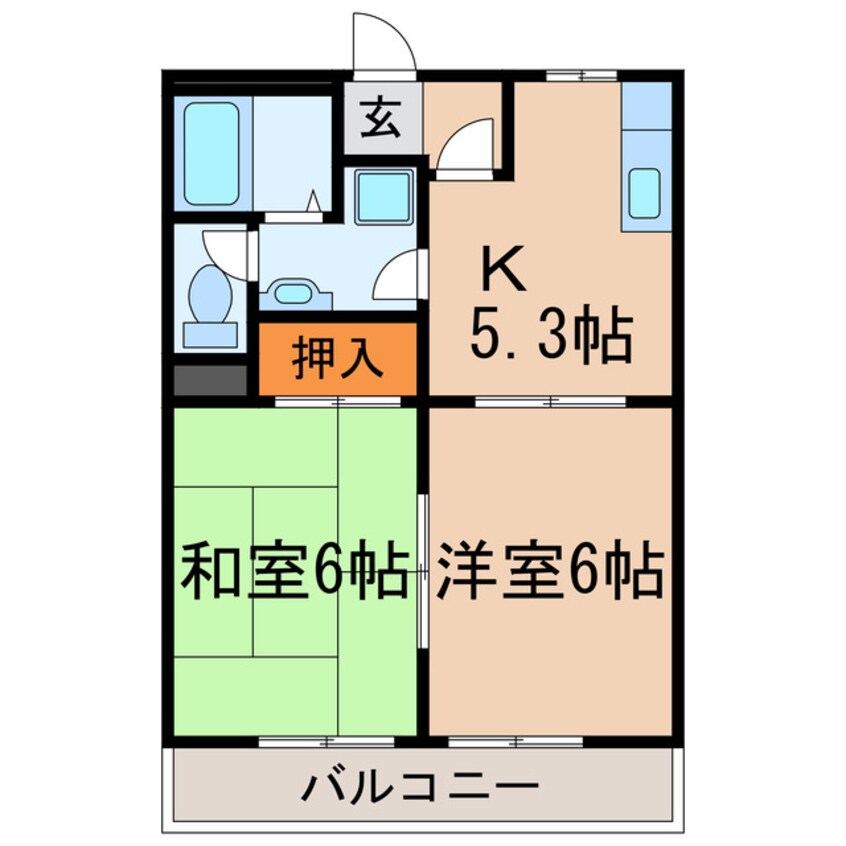 間取図 エバーハイム大留