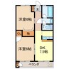 大東山ビル 2DKの間取り