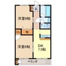 大東山ビル 2DKの間取り