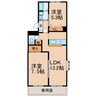 ウイング富士Ａ 2LDKの間取り