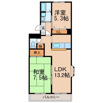 間取図 ウイング富士Ａ