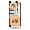 レスポワールⅢ 1LDKの間取り