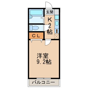 間取図 アンプルールブワ　吉根