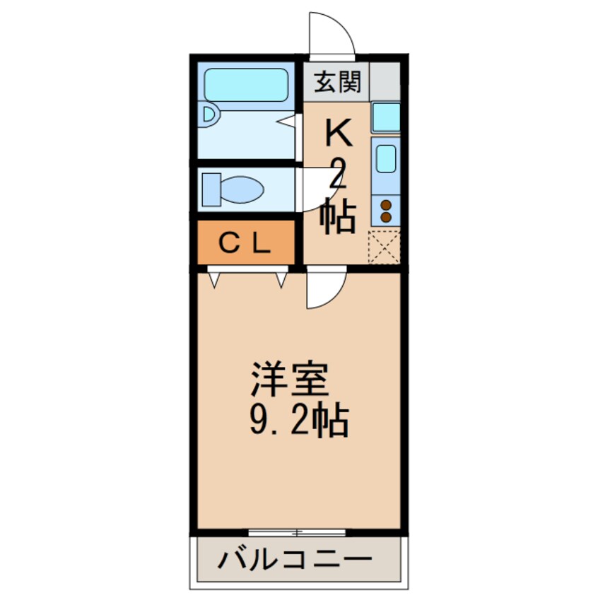 間取図 アンプルールブワ　吉根