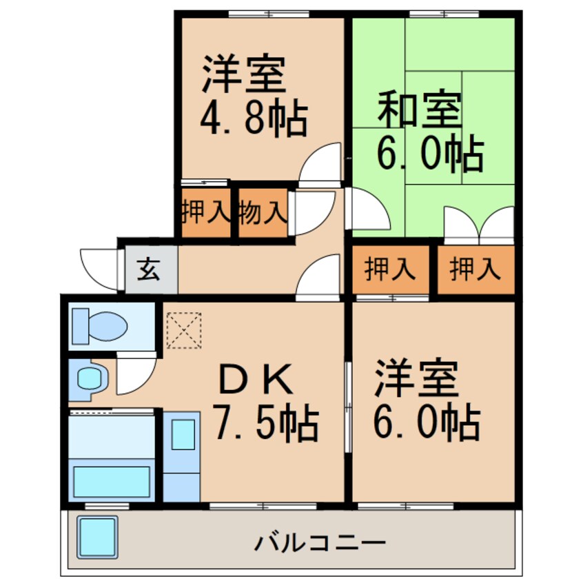 間取図 八幡コーポ