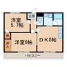ラフィーネ石尾台 2DKの間取り