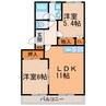 ロイヤルハイツ東中 2LDKの間取り