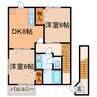 ボヌール（気噴町） 2DKの間取り