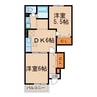 ドエル新開 2DKの間取り