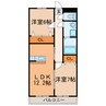 サンシャイン大留 2LDKの間取り