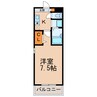 クレアールかがみ 1Kの間取り