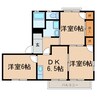 シャトル久 3DKの間取り