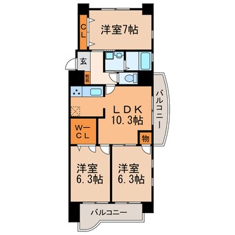 間取図 フェリーチェ勝川