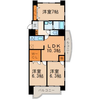 間取図 フェリーチェ勝川