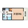 プリミエール協和 1Kの間取り