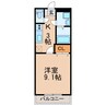 ソレイユ21 1Kの間取り