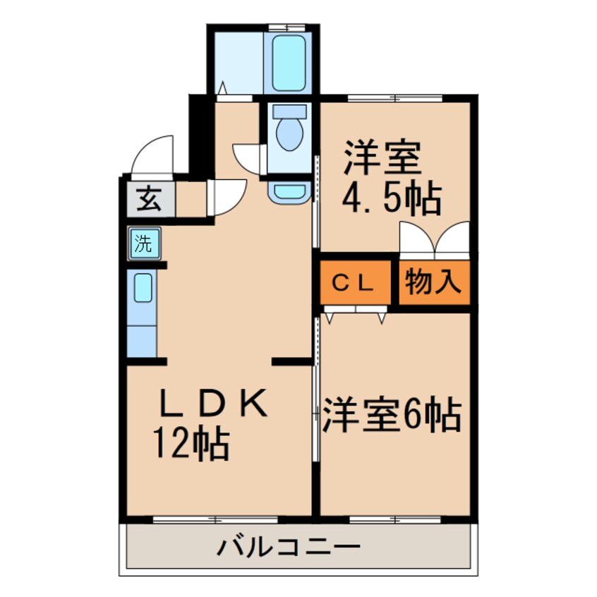 間取図 サンハイツミヅホ